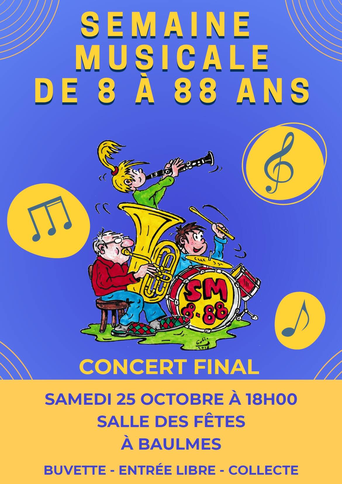 Samedi 25 octobre 2025 – Concert final Semaine Musicale 8-88 ans à Baulmes